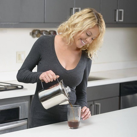 Pouring Coffee From Coletti "Bozeman" Percolator Coffee Pot
